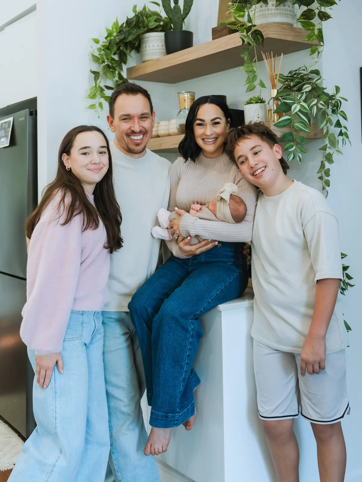 Sabrina Peters with her husband Ben and their three children